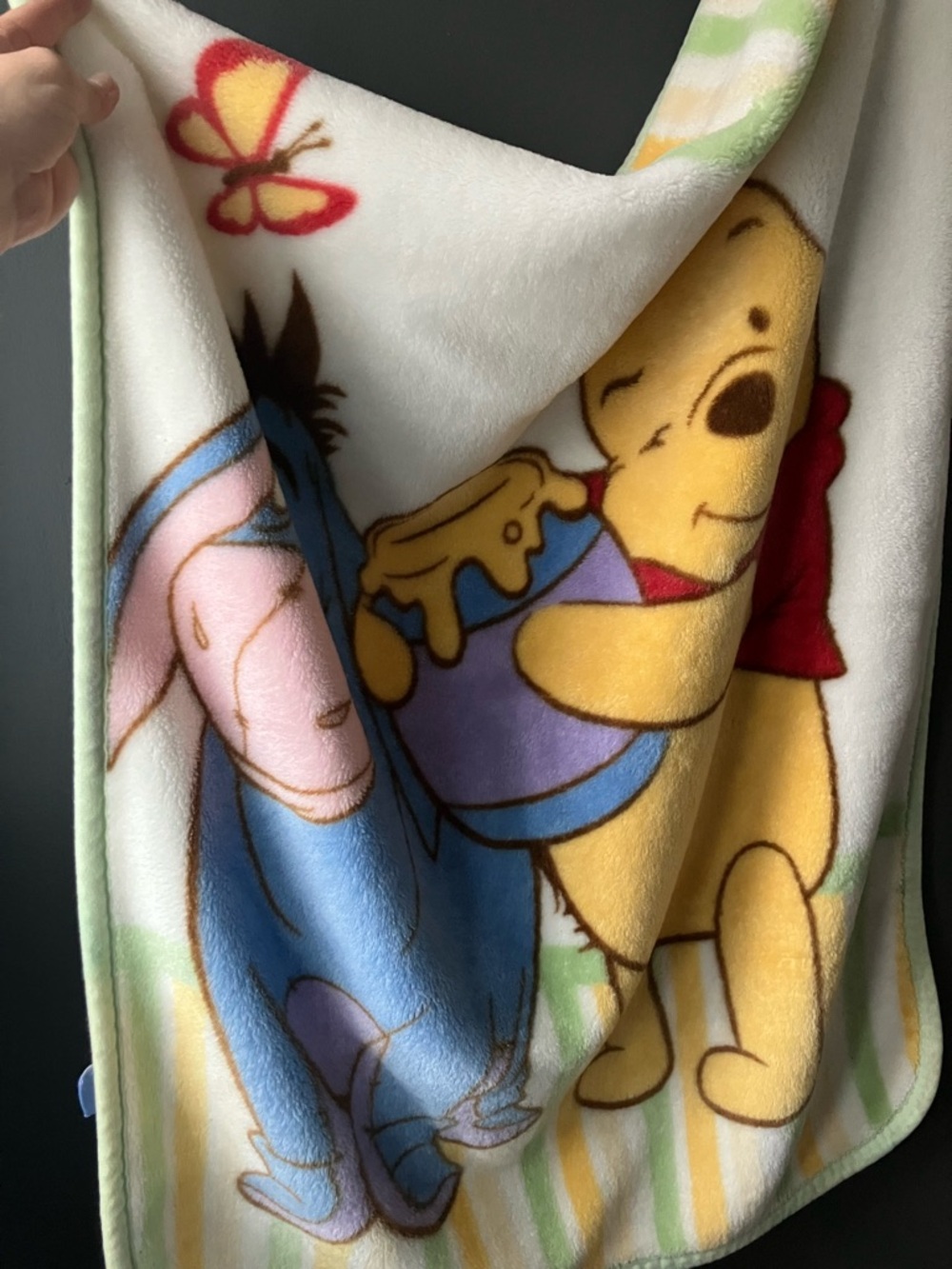 Vintage Disney Winnie the Pooh Fleece Baby Blanket Plush Polar Couverture Bébé